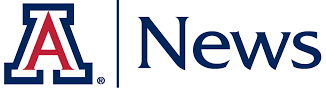 A blue and white logo of the word " news ".